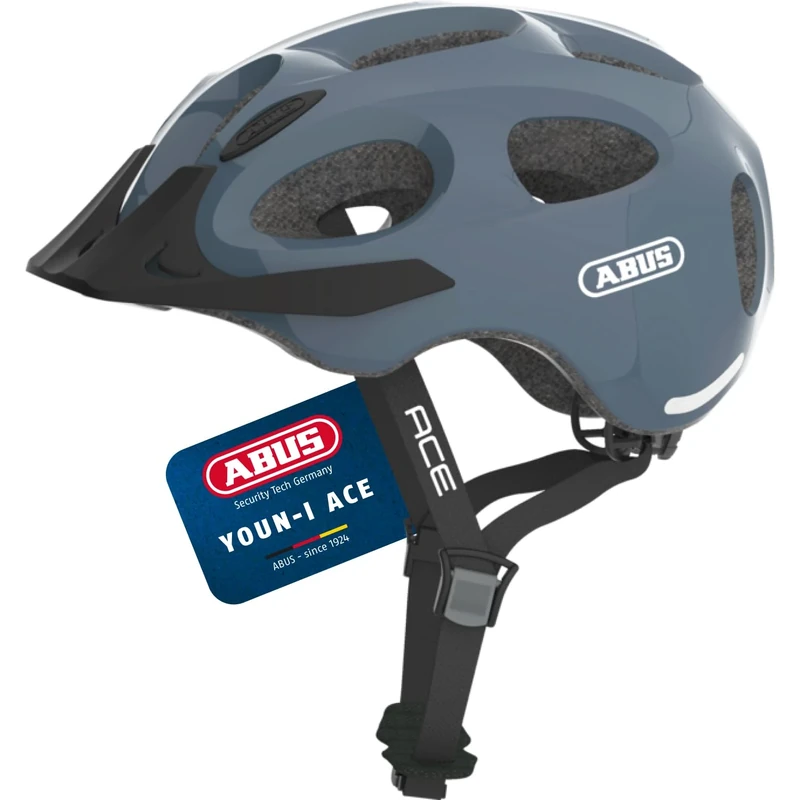 ABUS Youn-I ACE city helmet - bike helmet for everyday use - with integrated LED rear light - for men and women