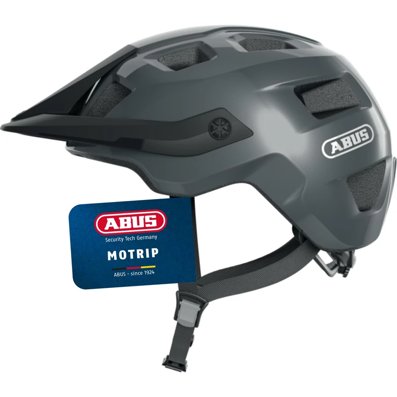 ABUS MTB helmet MoTrip - robust bike helmet with height-adjustable peak for mountain bikers - customised fit - unisex