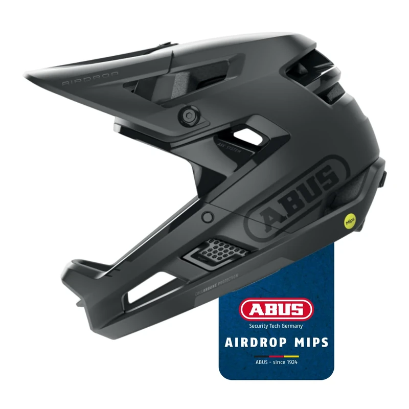 ABUS Fullface helmet AirDrop MIPS - MTB: Downhill, Freeride and Enduro - Mountain bike helmet with optimised ventilation and Ambient Sound Channel - for adults
