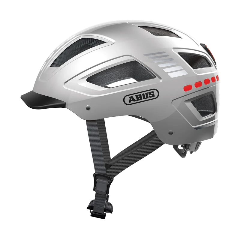 ABUS bike helmet with light - Hyban 2.0 LED - front and rear light & robust hard shell - for men and women