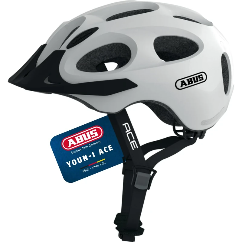 ABUS Youn-I ACE city helmet - bike helmet for everyday use - with integrated LED rear light - for men and women