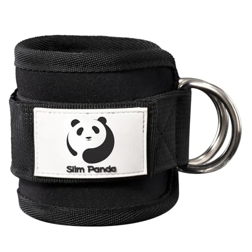 Slim Panda Ankle Strap for Cable Machine Attachments, Resistance Bands for Kickbacks, Glute Workouts, Leg Extensions, Curls, and Hip Abductors for Men and Women