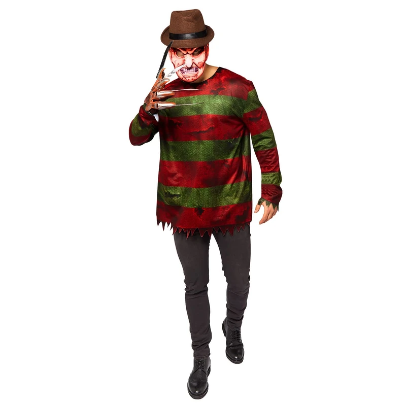 (PKT) (9912544) Adult Mens Freddy Krueger Costume Set (Medium)