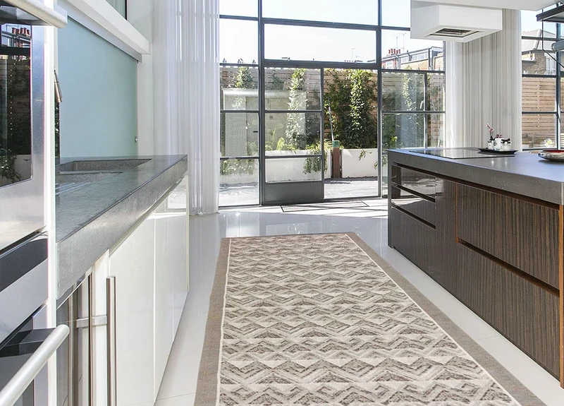 BIANCHERIAWEB Suardi Rug for Kitchen, Non-Slip Back, Various Designs by Suardi, 55 x 190 cm, Luxor Beige