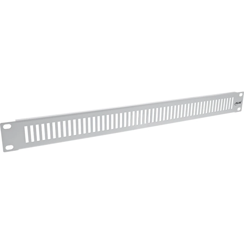 InLine® 19 inch blind plate, perforated, 1U, RAL 7035 grey - Image 1