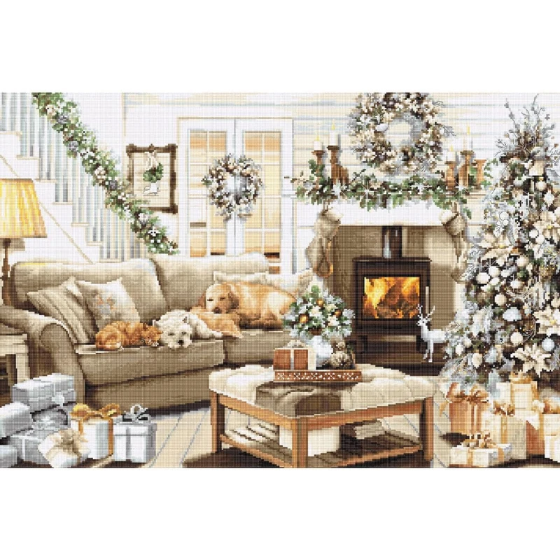 Luca-S Cross Stitch Kit - Dreaming of a White Christmas