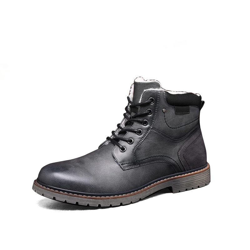 STK TOP STAKA Men's Fur Warm Winter Lace Up Boots