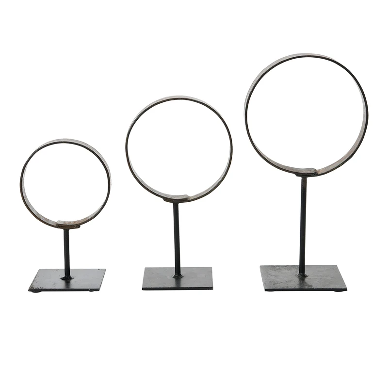 Creative Co-op Décor, Metal Iron, Black