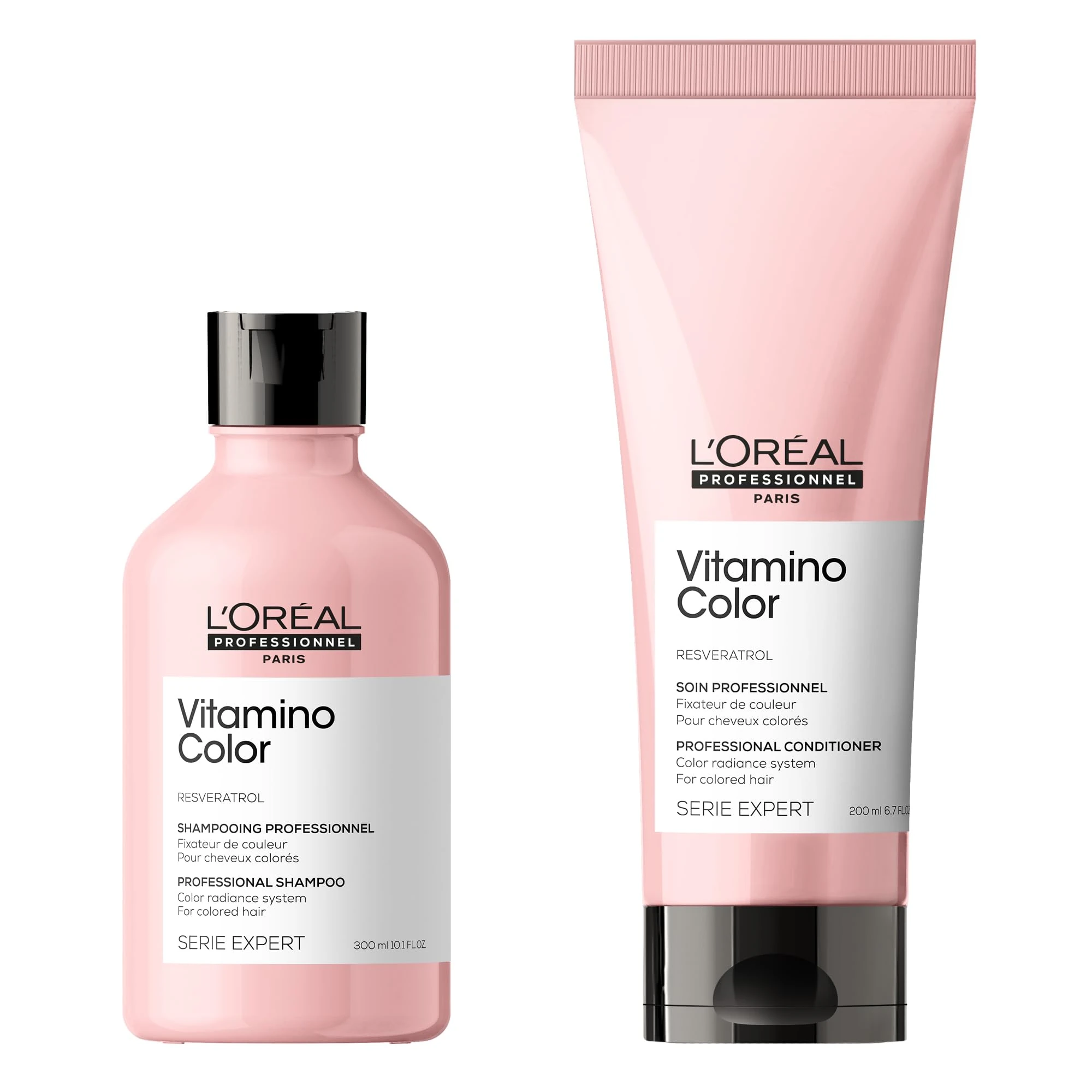 L’Oréal Professionnel Vitamino Color Shampoo & Conditioner Colour Protection and Shinier Hair For Coloured Hair stronger hair 300ml, 200ml