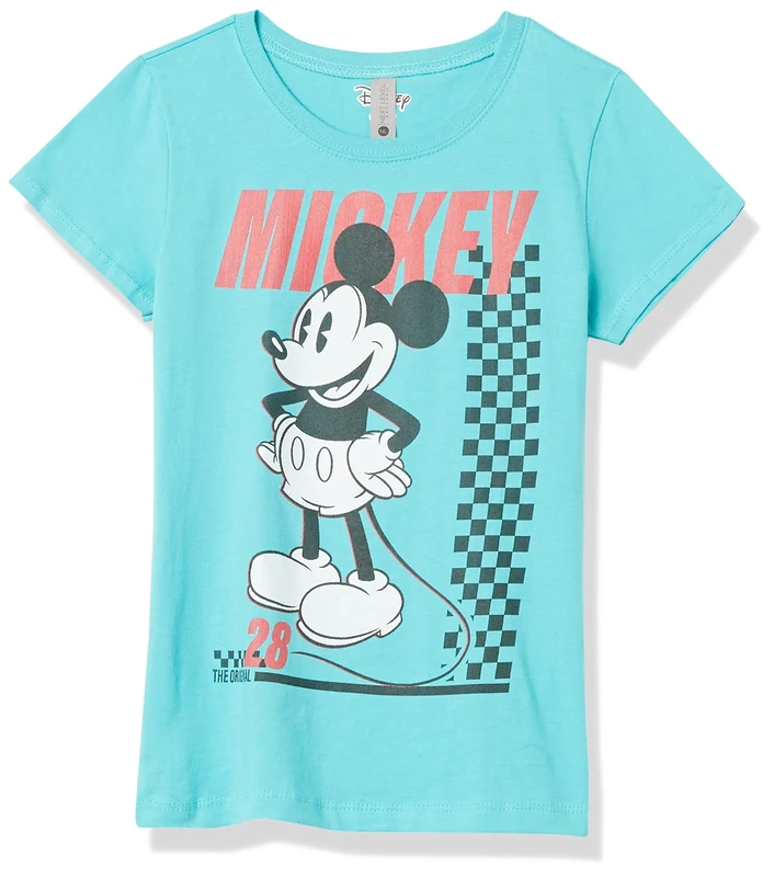 Disney Girl's Twentyeight Skate T-Shirt, Tahiti Blue, L