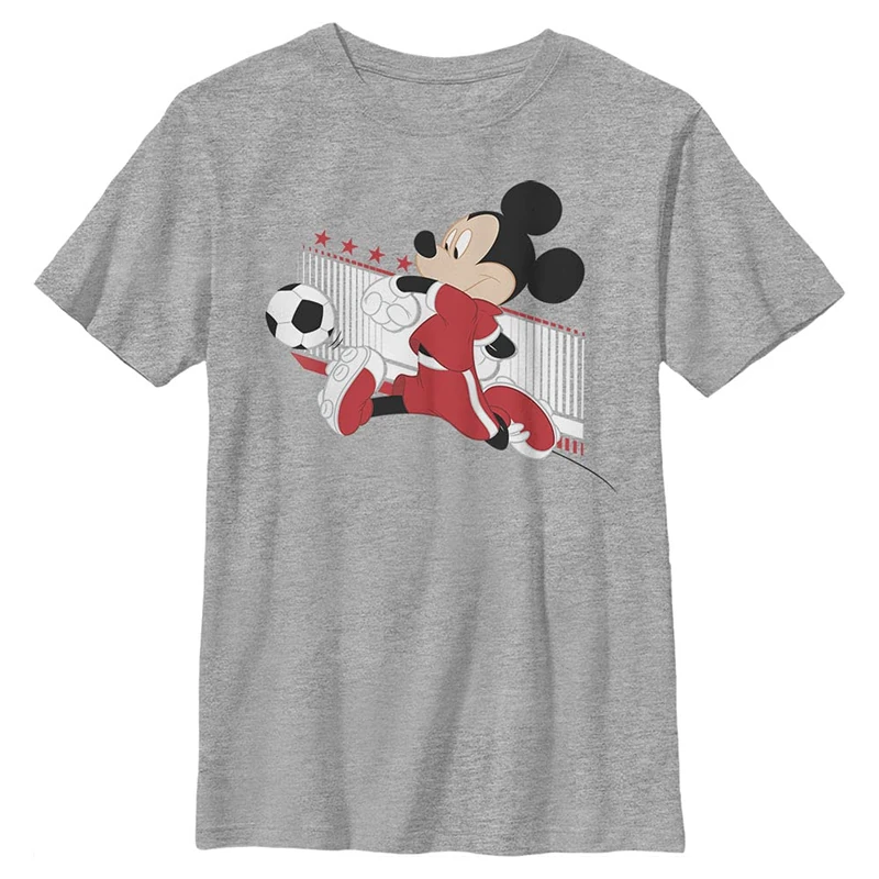 Disney Boy's Swiss Kick T-Shirt, Sporty Heather, S