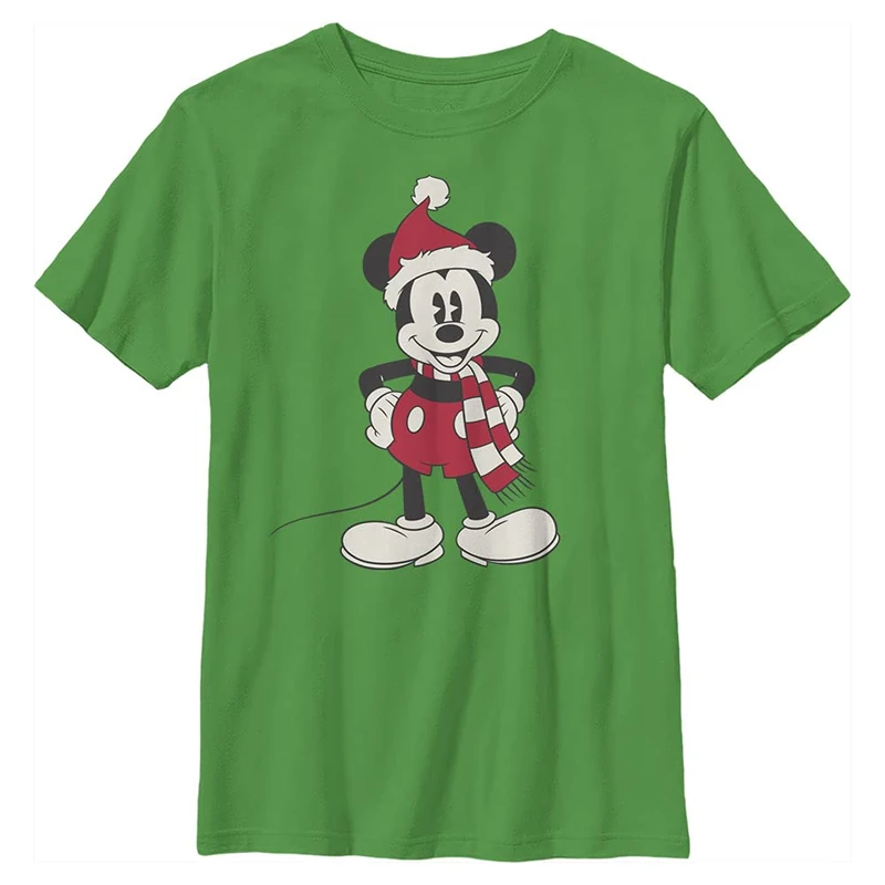 Disney Boy's Mickey Hat T-Shirt, Green (Kelly Green), M
