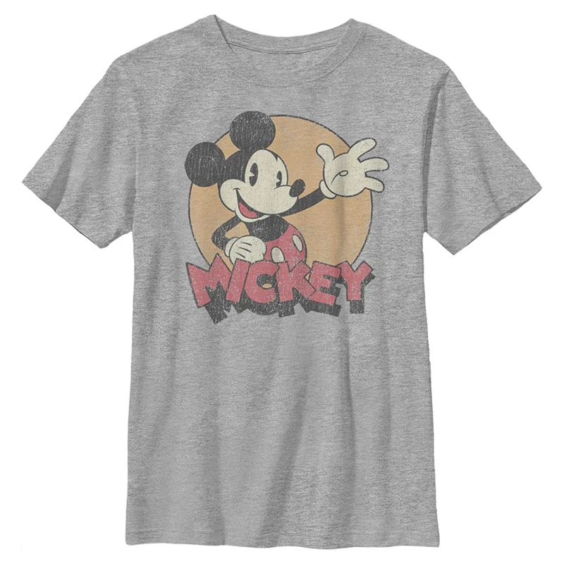 Disney Characters Tried and True Boy's Crew Tee, Athletic Heather, X-Small, Athletic Heather, XS