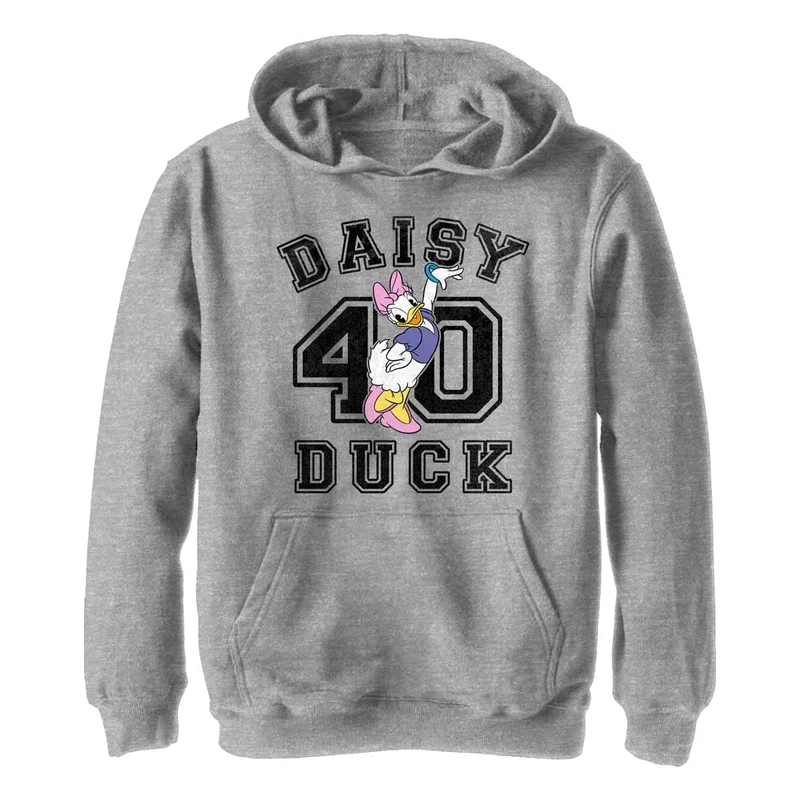 Disney Boy's Daisy Duck Collegiate Hoodie, Sporty Heather, XL