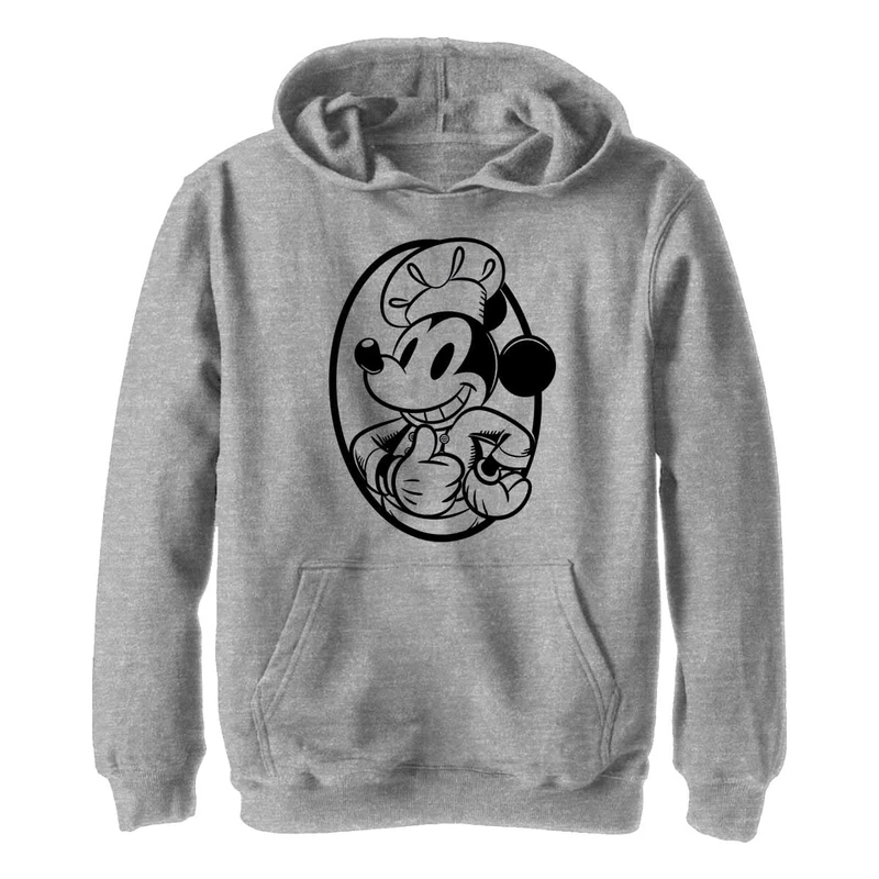 Disney Boy's Chef Mickey Circle Hoodie, Sporty Heather, XL