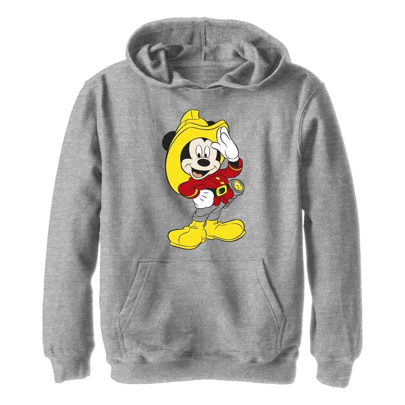 Disney Mickey Classic - Mickey Firefighter YTH Hoodie Heather grey 5/6