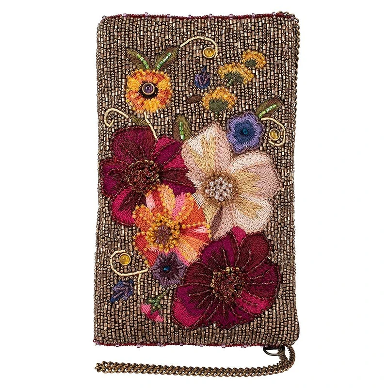 MARY FRANCES Women's Budding Romance Crossbody Phone Bag, Multi, One Size