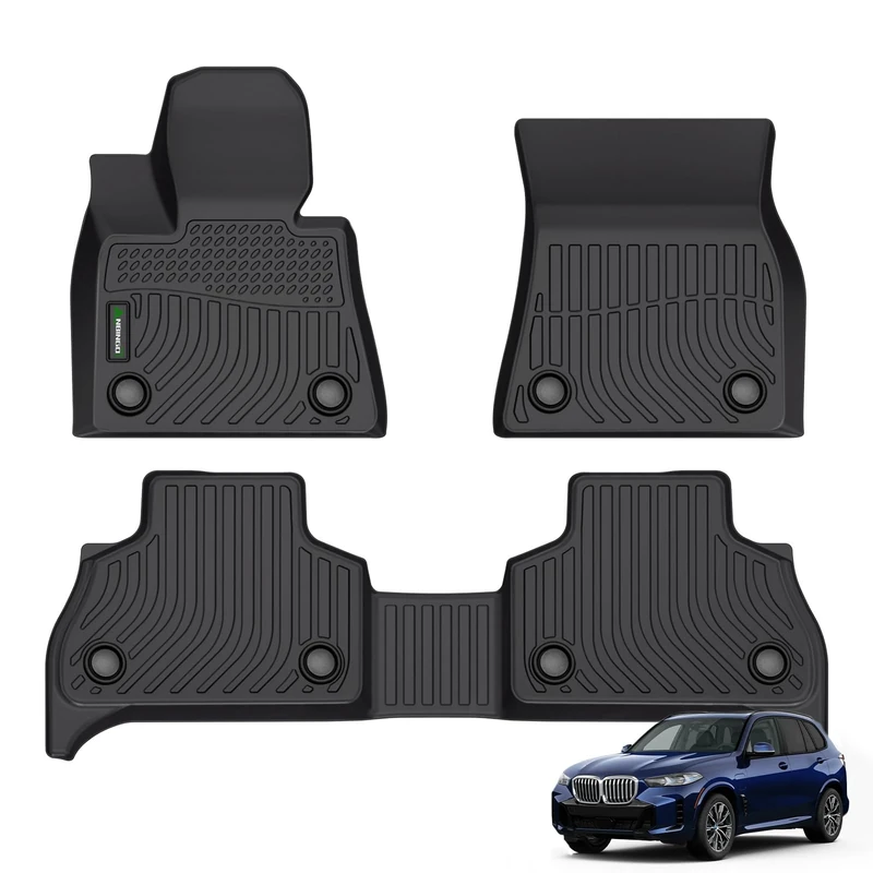 ANBINGO®-Floor Mats Custom for BMW X5 2024 2023 2022 2021 2020 2019 Full Set Waterproof Car Mats All Weather Guard TPE Heavy Duty Automotive Front & Rear Row Floor Liners Black X5 (G05) Accessories