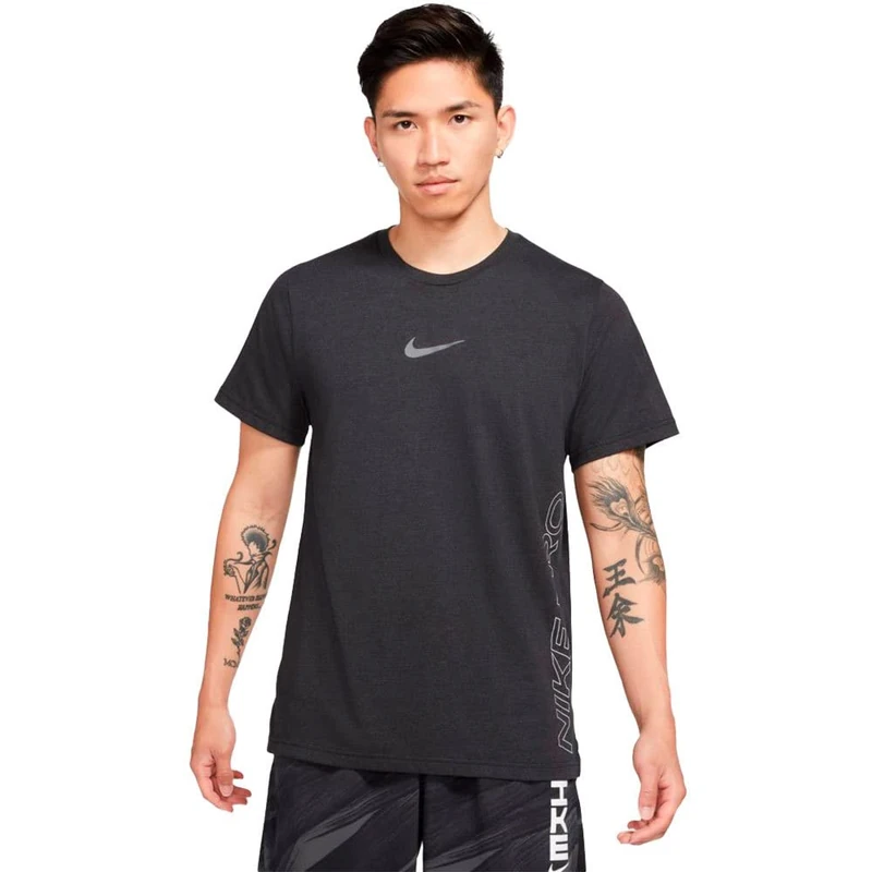 Nike Men's Df NPC Burnout T-Shirt, Black (Black/Iron Grey), M