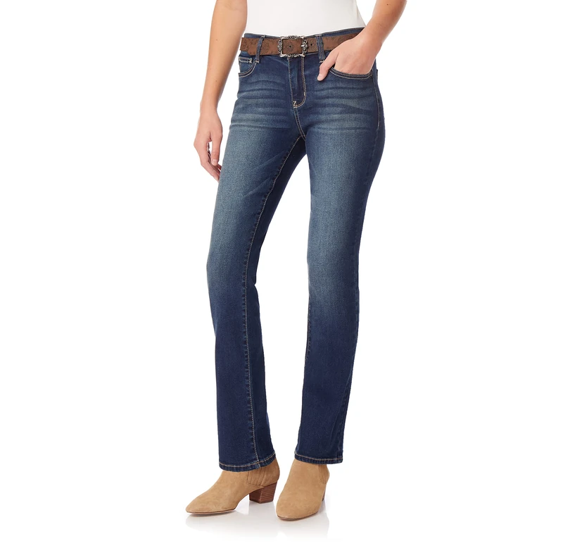 WallFlower Women's Instastretch Legendary Slim Bootcut Jeans, Eden, 7