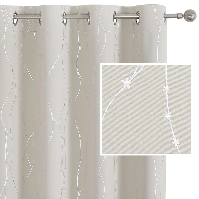 SMILE WEAVER Cream Blackout Curtains 108 Inches Long for Living Room,Room Darkening Bedroom Curtain,Soft Thick Noise Reducing Thermal Insulated Window Treatment Drapes,2 Panels