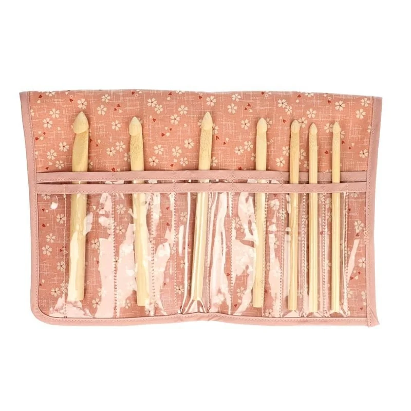 Seeknit - Seeknit Shirotake Pink (15cm) Crochet Hook Set Large Size - 1 Piece