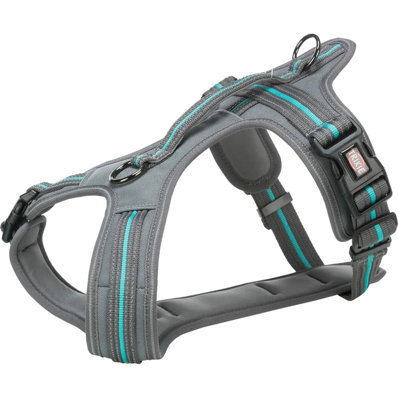 Trixie Fusion-Graphite/Ocean Travel Harness, S-M: 45-54 cm/20 mm, Nylon - Image 1