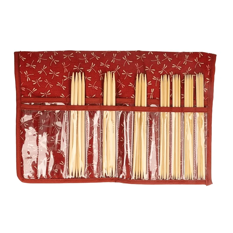 Seeknit - Seeknit Shirotake Red (15cm) Double-Pointed Needle Full Set - 1 Piece