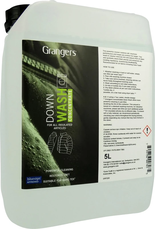 Granger's Down Wash | 5 Litre | Cleans, Refreshes and Restores the Loft and Appearance of All Down and Synthetic Down