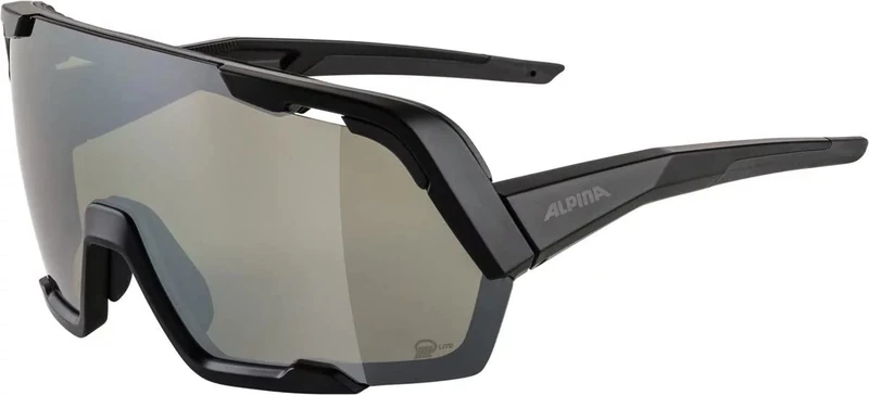 ALPINA Unisex - Adult, ROCKET BOLD Q-LITE sports glasses, black matt, One Size