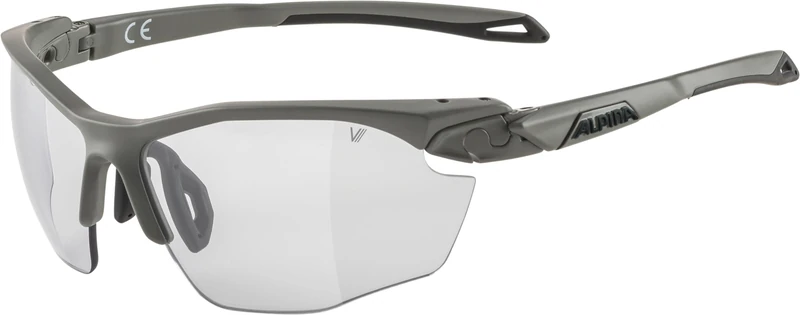 ALPINA Unisex - Adult, TWIST FIVE HR V sports glasses, moon-grey matt, One Size