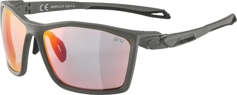 ALPINA Unisex - Adult, TWIST FIVE QV sports glasses, moon-grey matt, One Size - Image 1