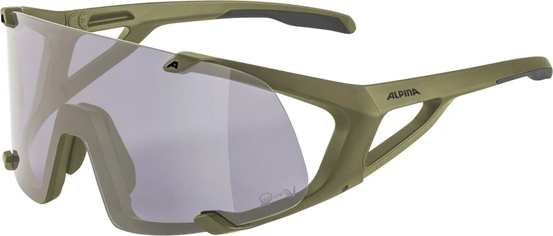 ALPINA Unisex - Adult, HAWKEYE Q-LITE V sports glasses, olive matt, One Size