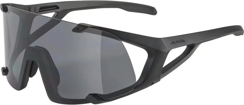 ALPINA Unisex - Adult, HAWKEYE sports glasses, all black matt, One Size