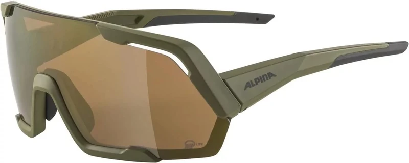 ALPINA Unisex - Adult, ROCKET Q-LITE sports glasses, olive matt, One Size