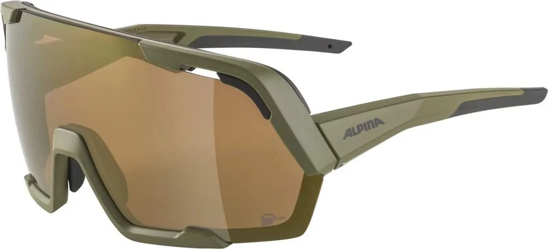 ALPINA Unisex - Adult, ROCKET BOLD Q-LITE sports glasses, olive matt, One Size