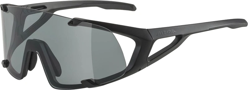 ALPINA Unisex - Adult, HAWKEYE S sports glasses, all black matt, One Size