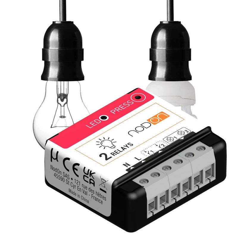 NodOn SIN-4-2-20 Zigbee Lighting Module - 100% Interoperable Zigbee - Compatible with Alexa, Jeedom, Philips Hue, SmartThings, Overkiz, Z2M, Home Assistant, Ubisys