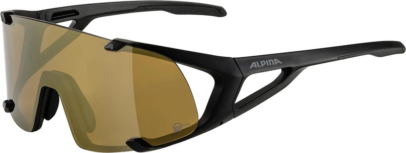 ALPINA Unisex - Adult, HAWKEYE S Q-LITE sports glasses, black matt, One Size
