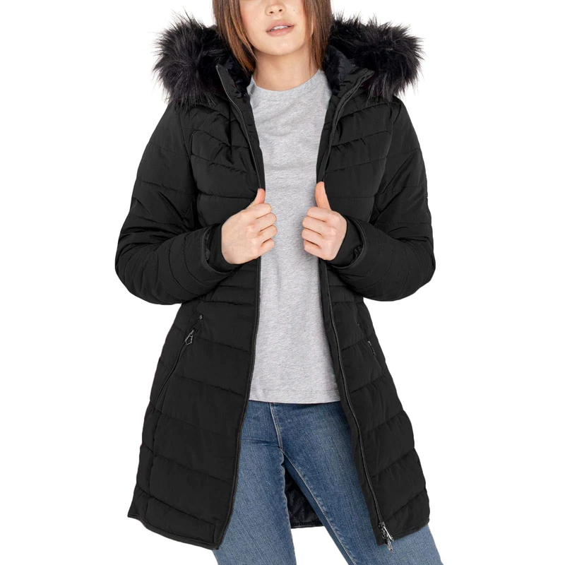 Dare 2b Women's Striking Jacket, Black/BlkFur, 20
