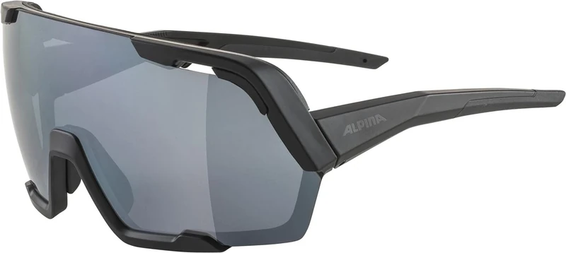 ALPINA Unisex - Adult, ROCKET BOLD sports glasses, all black matt, One Size