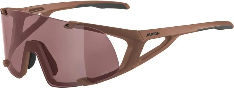 ALPINA Unisex - Adult, HAWKEYE Q-LITE sports glasses, brick matt, One Size