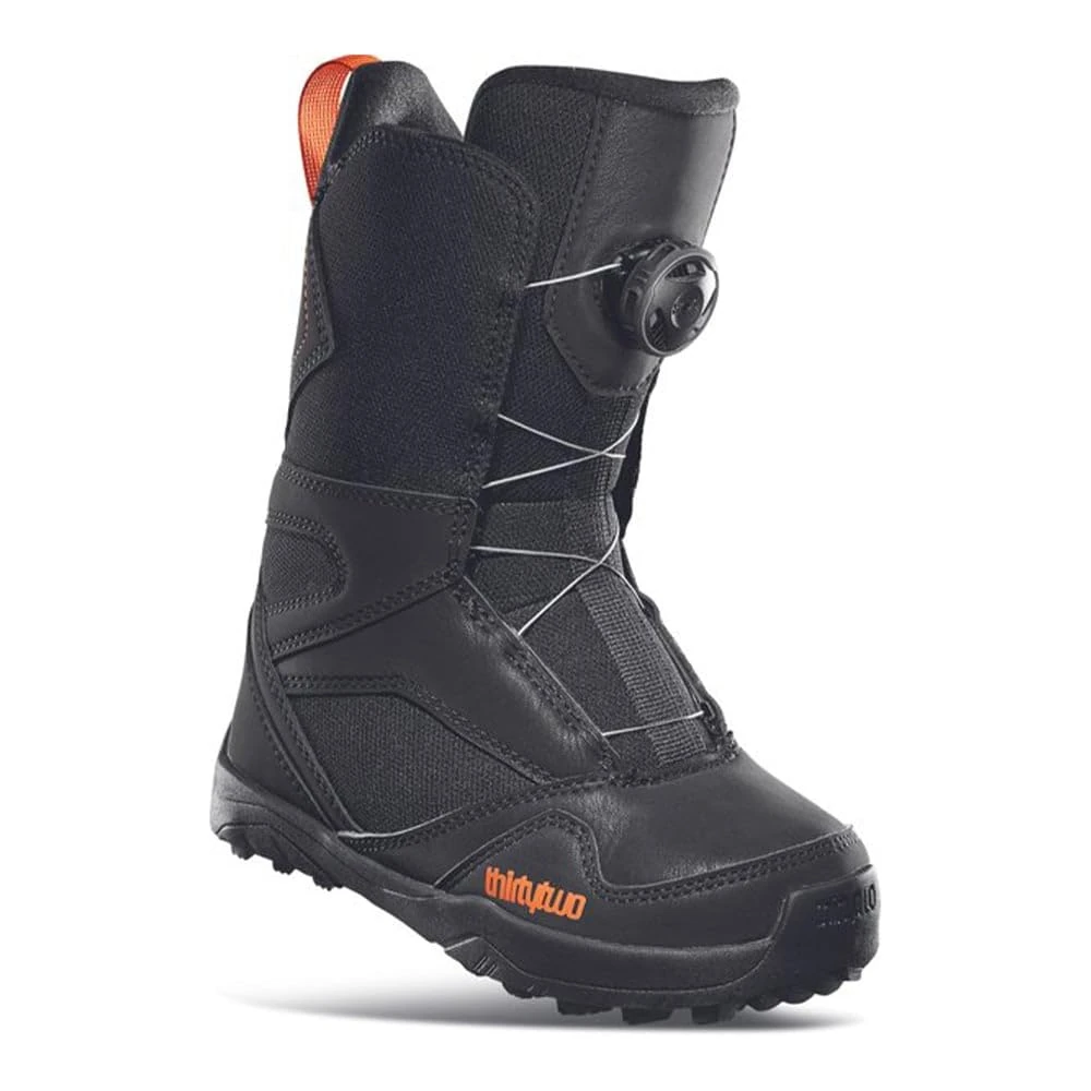 ThirtyTwo Kids Boa 2022 Snowboard Boots Black/Orange UK Kids 13.5