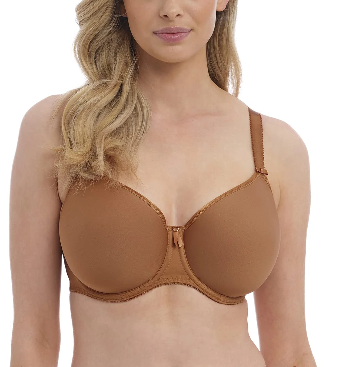 Fantasie Women's Rebecca Essentials Molded Spacer Underwire T-Shirt Bra, Opaque, Cinnamon, 30H US