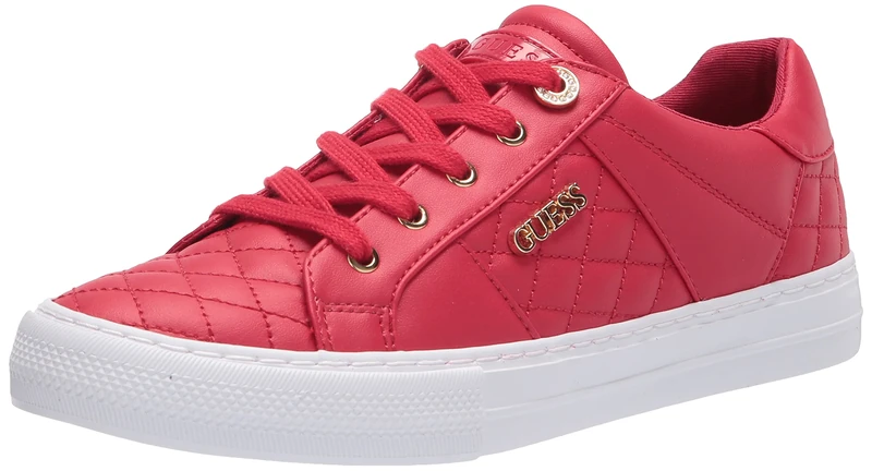 GUESS Women's Loven Sneaker, Red 610, 7 UK