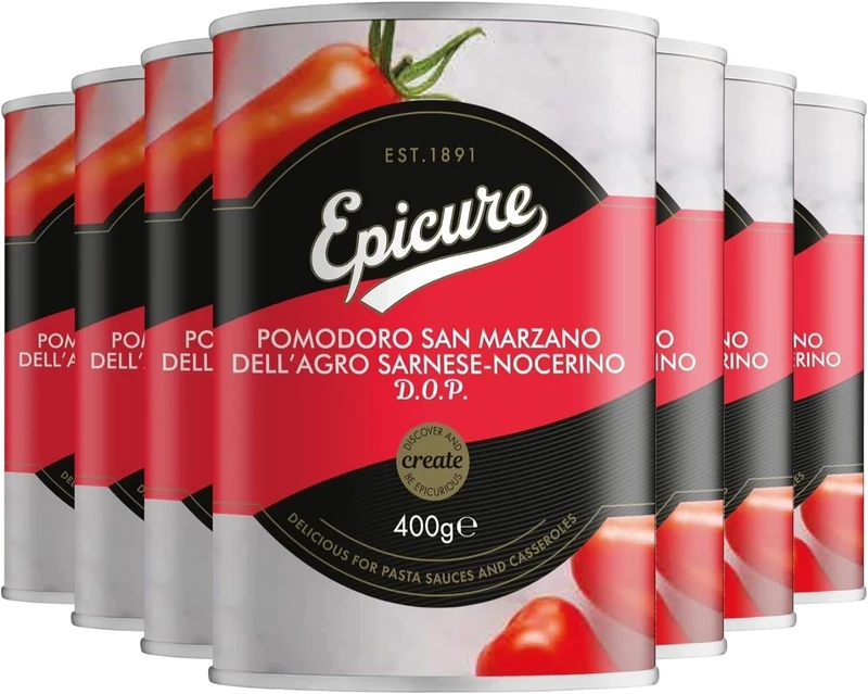 Epicure San Marzano Tomatoes - 400g (12-Pack) Italian Pantry Staple - Image 1