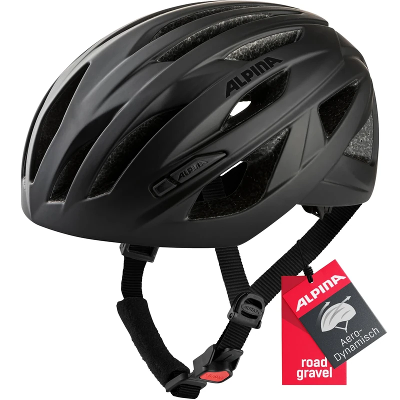 ALPINA Unisex - Adult, PATH cycling helmet, black matt, 51-56 cm