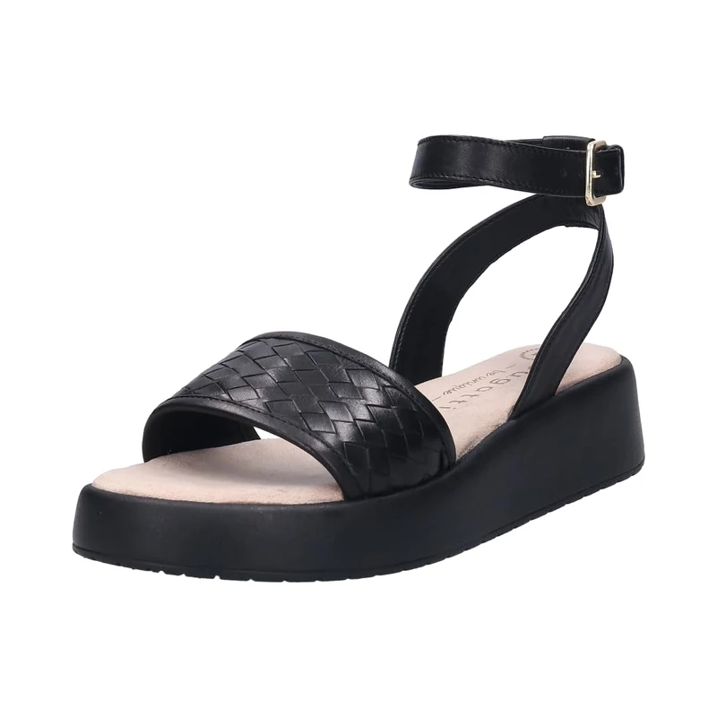 bugatti Women's Kya Flat Sandal, Schwarz, 10 UK