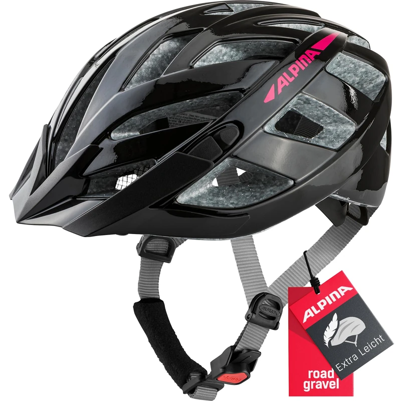 ALPINA Unisex - Adult, PANOMA 2.0 cycling helmet, black-pink gloss, 52-57 cm