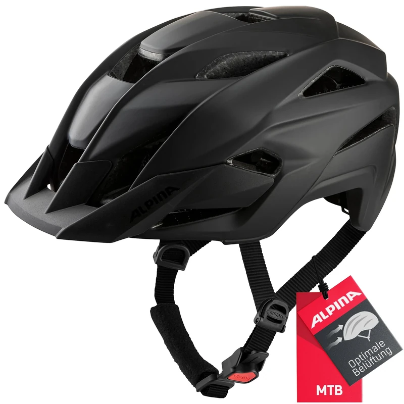 ALPINA Unisex - Adult, KAMLOOP cycling helmet, black matt, 51-55 cm